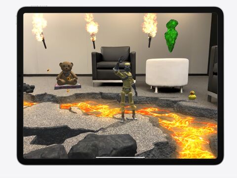 Augmented Reality Anwendung auf einem Apple iPad Pro 2020